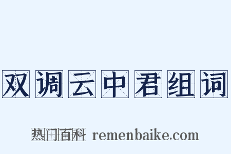 双调云中君组词是什么意思的图片